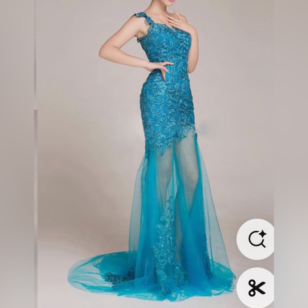 Flirt by Maggie Sottero, One Shoulder, Mermaid! Evening Gown